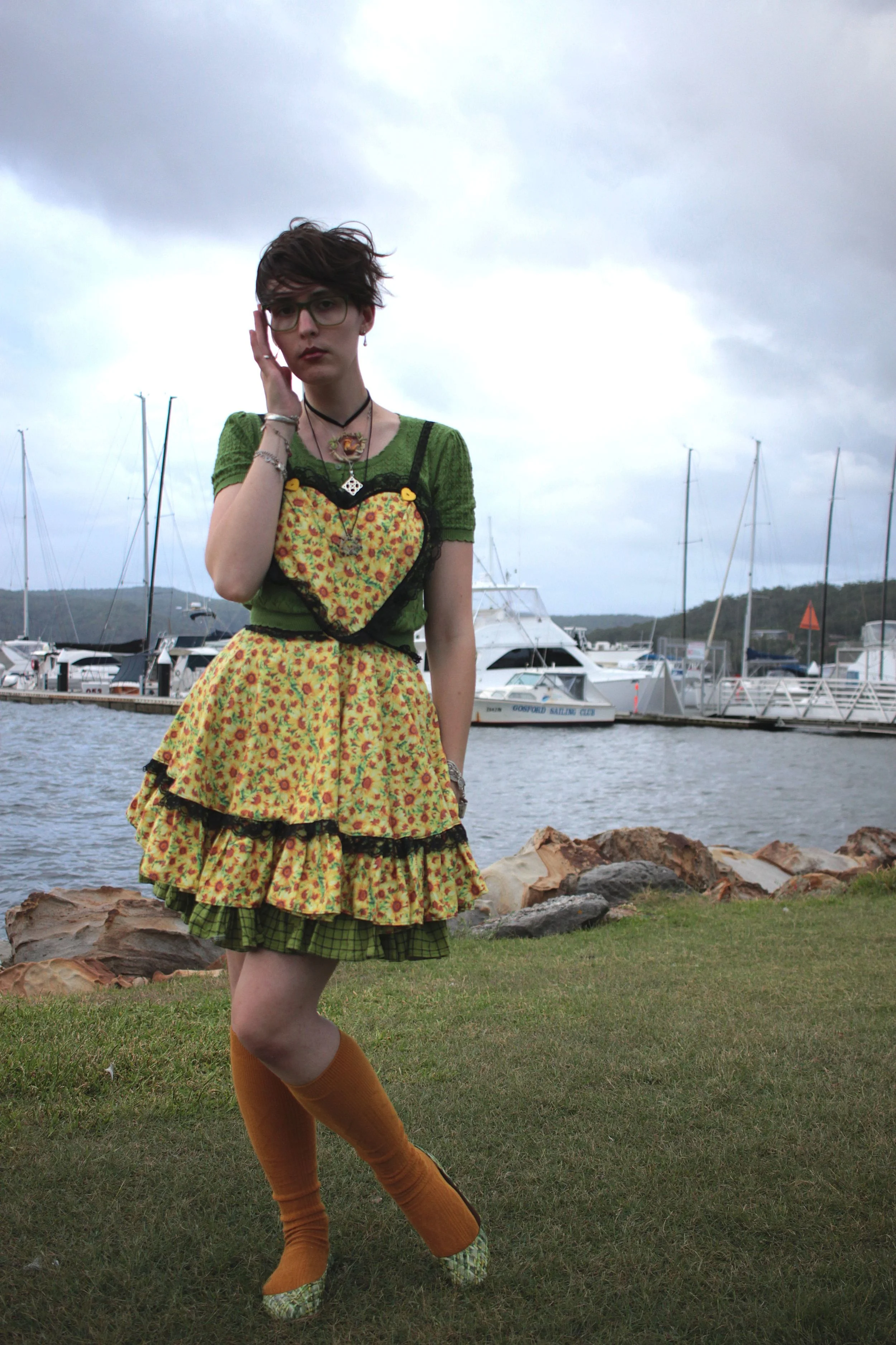 Shirt: Revival, Pinafore: Home Made, Skirt: Home made, Socks: don't remember, Shoes: Store in Sydney near Max Brennar Wynyard. 