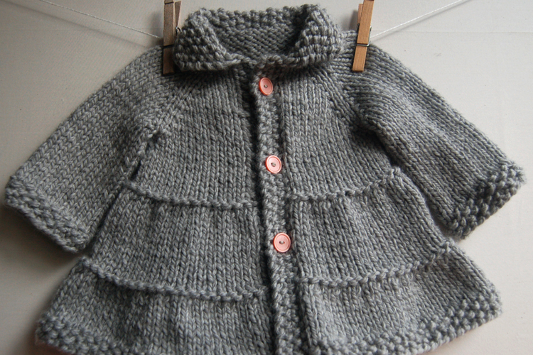Tiered Baby Coat and Jacket knitting pattern by Lisa Chemery - Frogginette Knitting Patterns