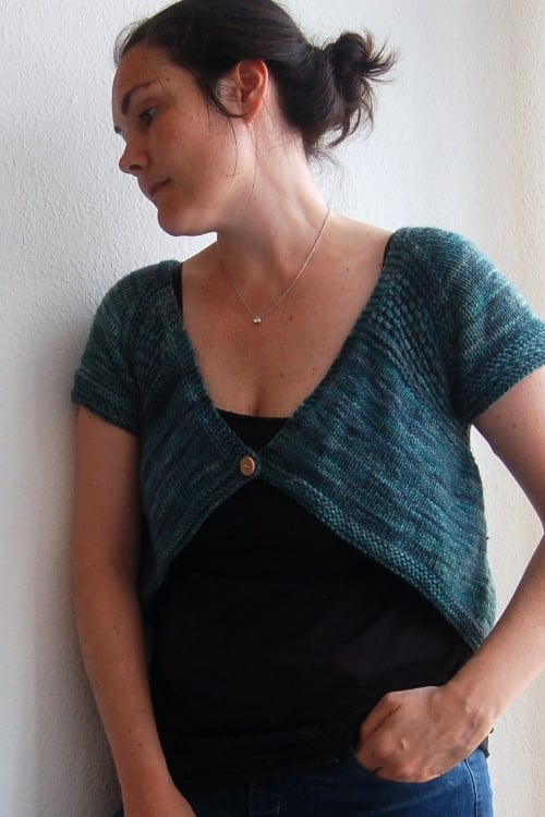 Madame Entrechat shrug knitting pattern by Lisa Chemery - Frogginette Knitting Patterns