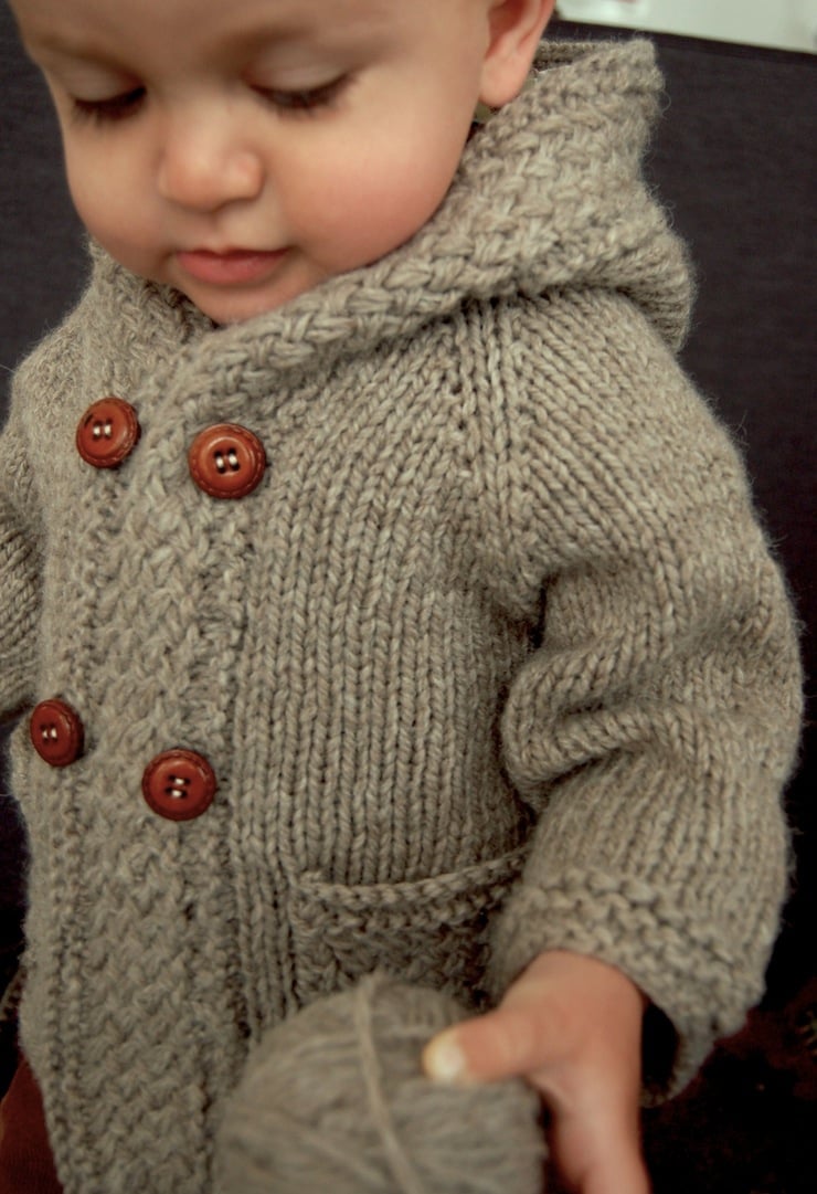 Latte Baby Coat knitting pattern by Lisa Chemery - Frogginette Knitting Patterns