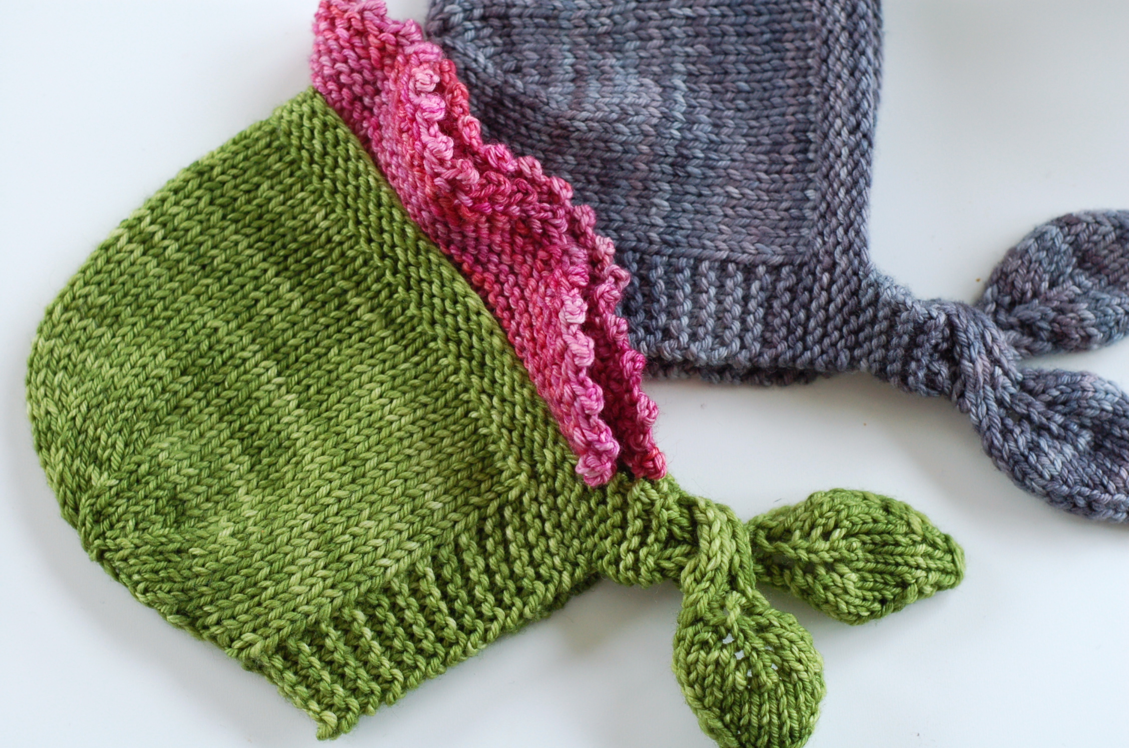 Buds and Blossoms Bonnet knitting pattern by Lisa Chemery - Frogginette Knitting Patterns