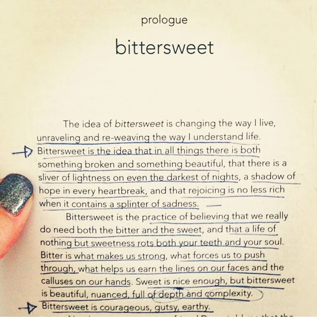 Photo courtesy of Heather Edwards - Book: Bittersweet by Shauna Niequest