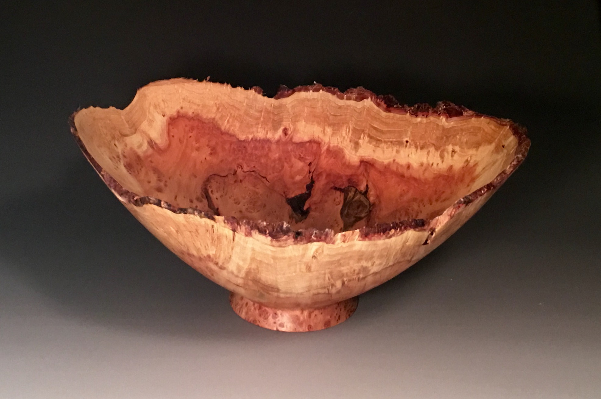 Redwood burl natural edge bowl.  