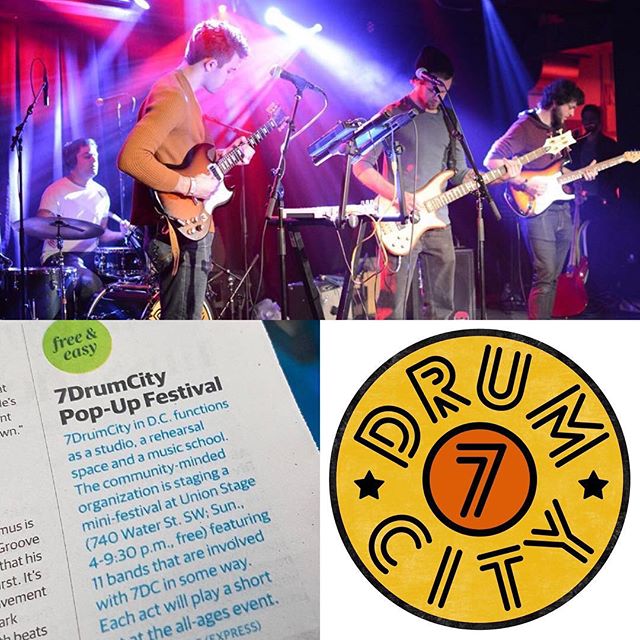 Yoo really excited to be part of this @7drumcity event again @unionstage this Sunday, 1/27! We’ll be going on around 5:00 but come out when it starts around 4:00 to catch all these awesome bands✌️#dcmusic #indierock #indiemusic #dcnightlife #washingtondc #thewharfdc