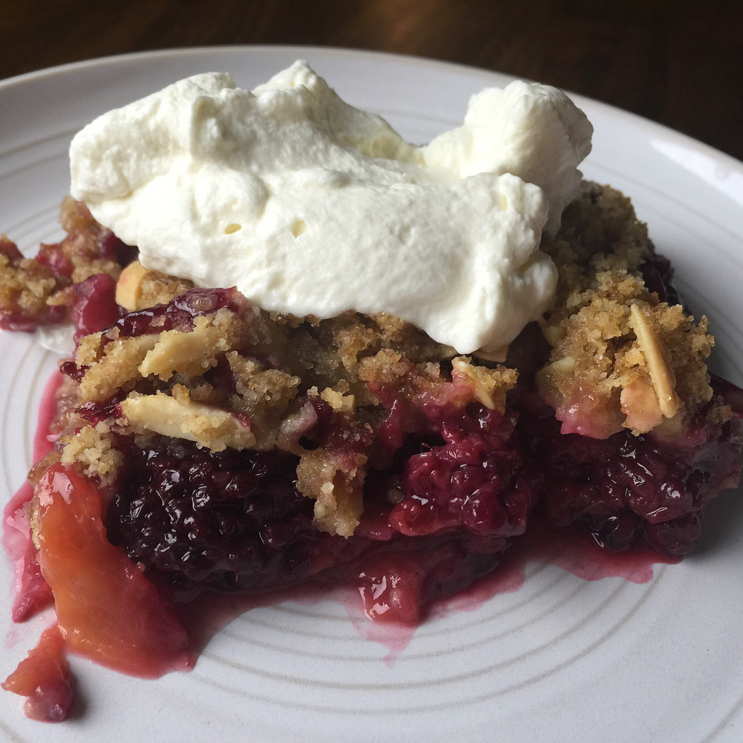 Berry and Peach Crisp