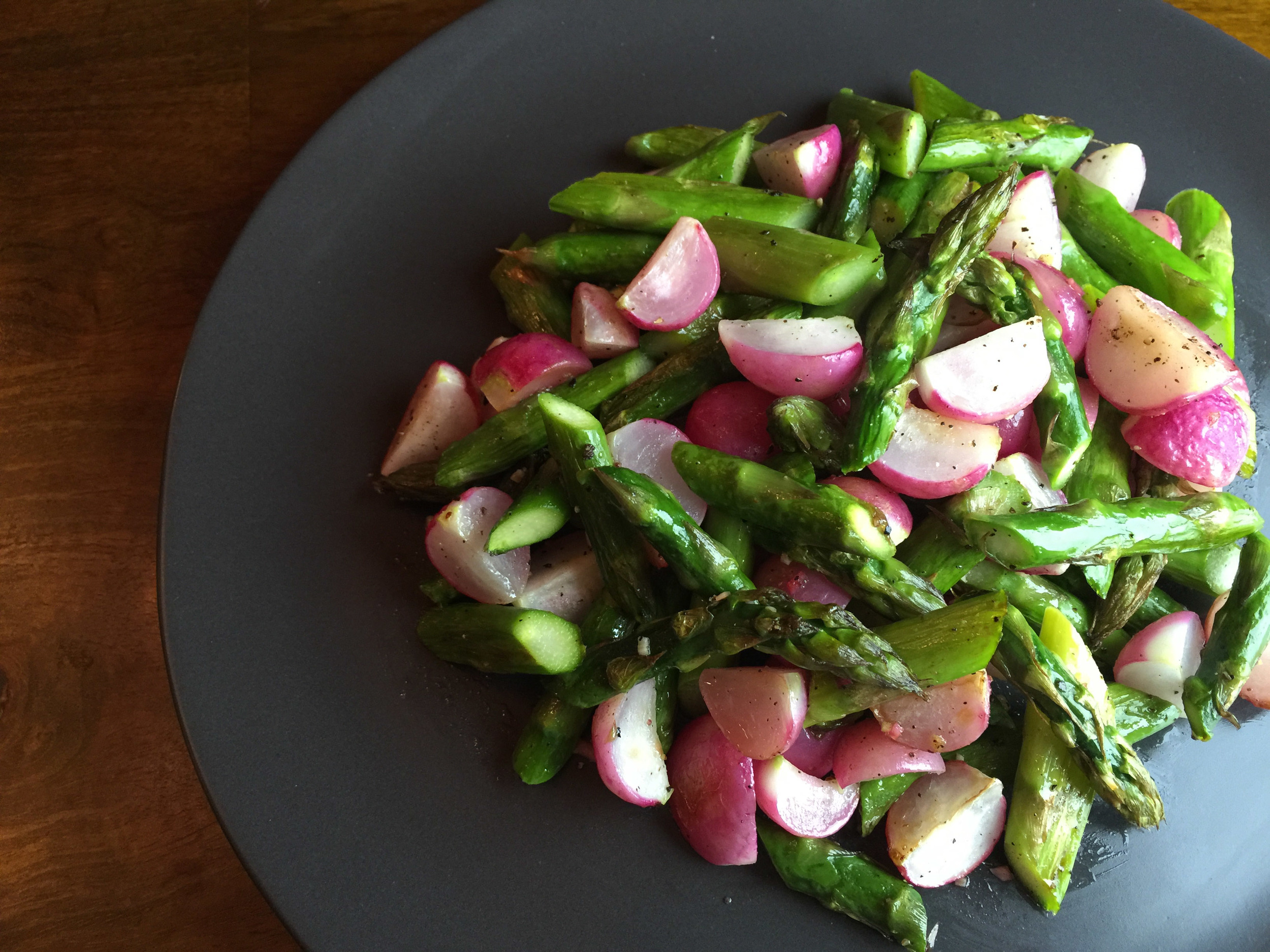 Roasted Asparagus with Radishes