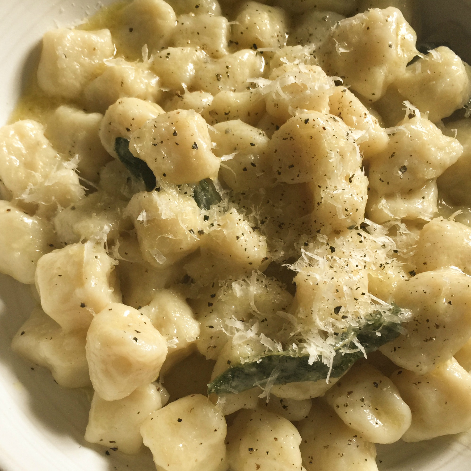 Potato Gnocchi with Butter and Sage Sauce