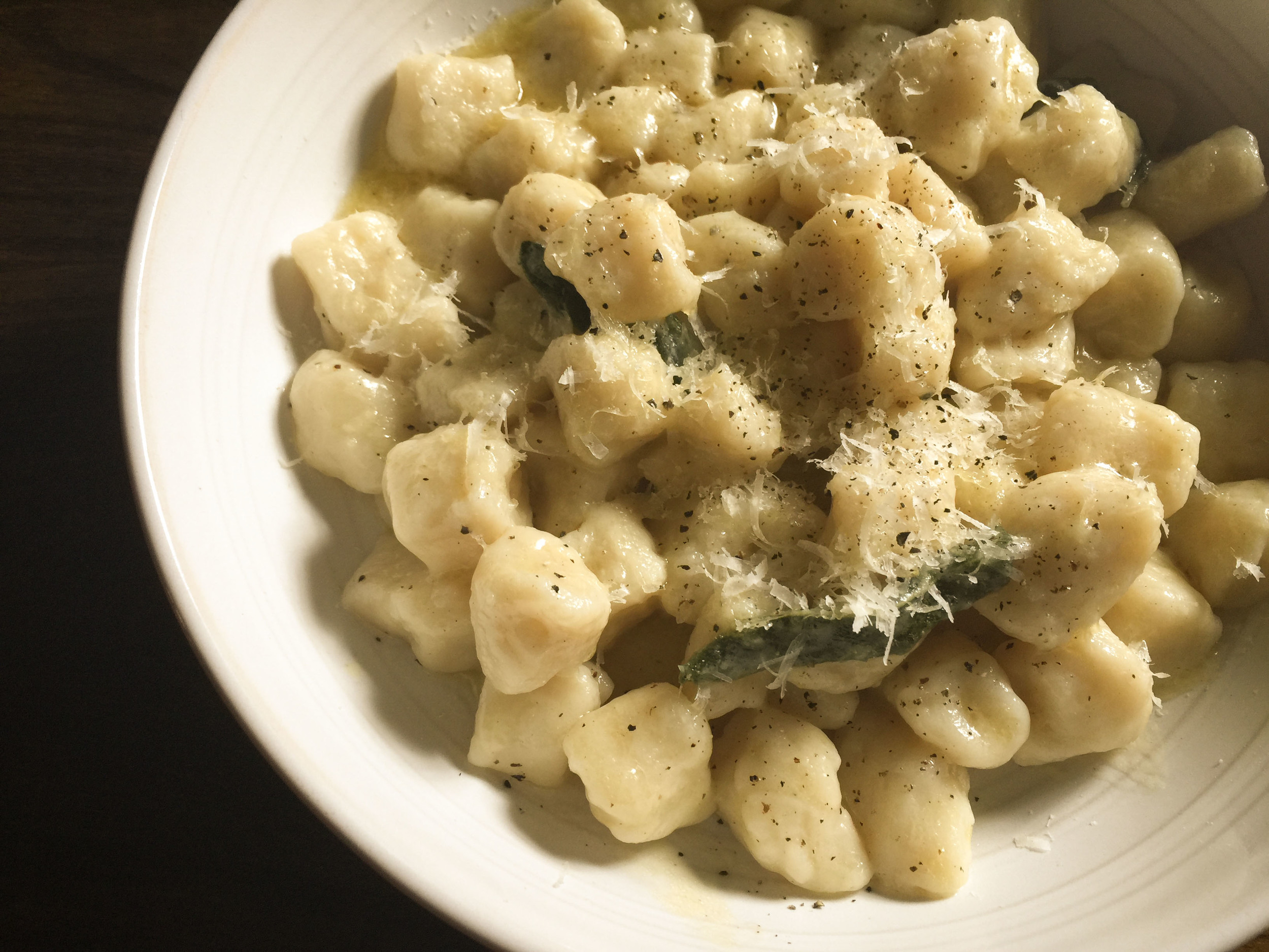 Potato Gnocchi with Butter and Sage Sauce (Vegetarian)
