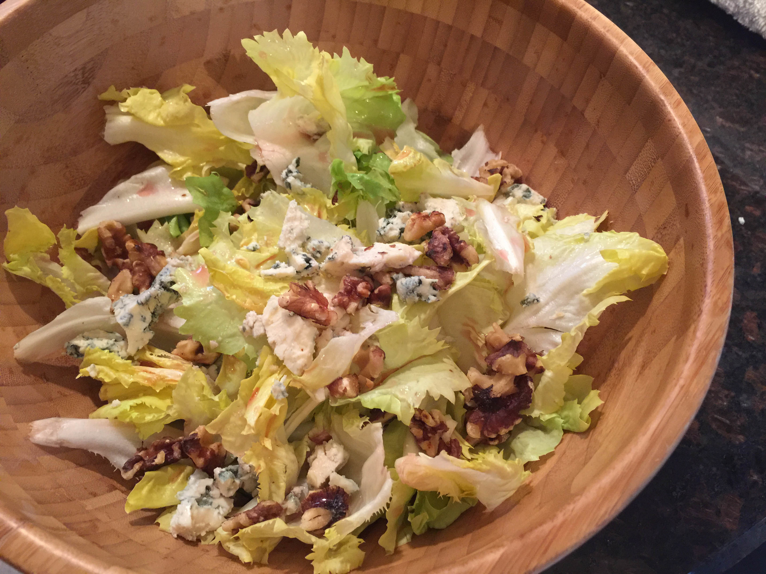 Escarole Salad with Walnuts and Roquefort (Vegetarian)