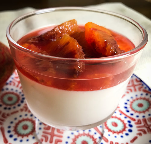 Blood Orange Panna Cotta with Blood Orange Compote