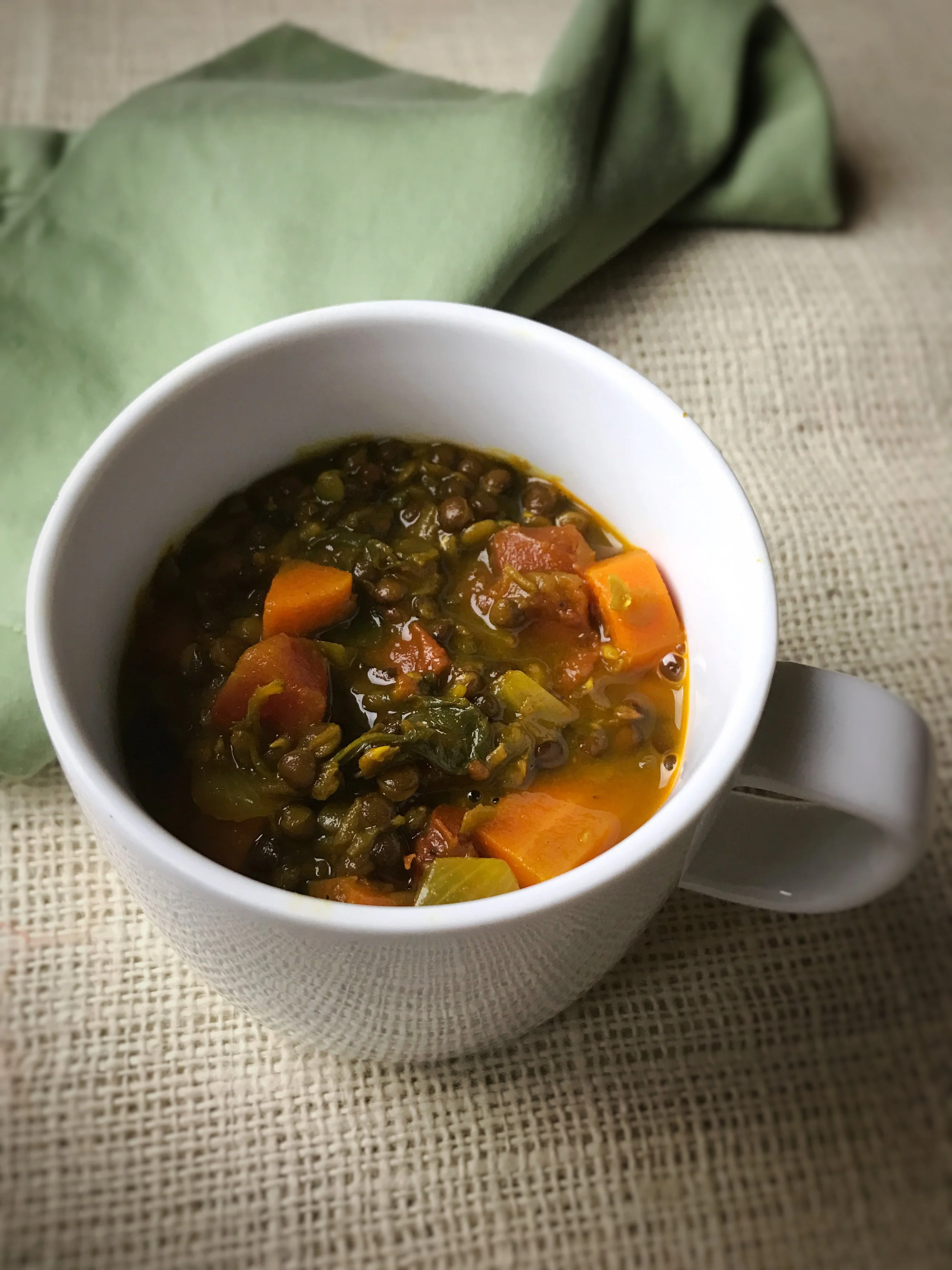Warming lentil super-detox soup is a meatless Monday winter favorite