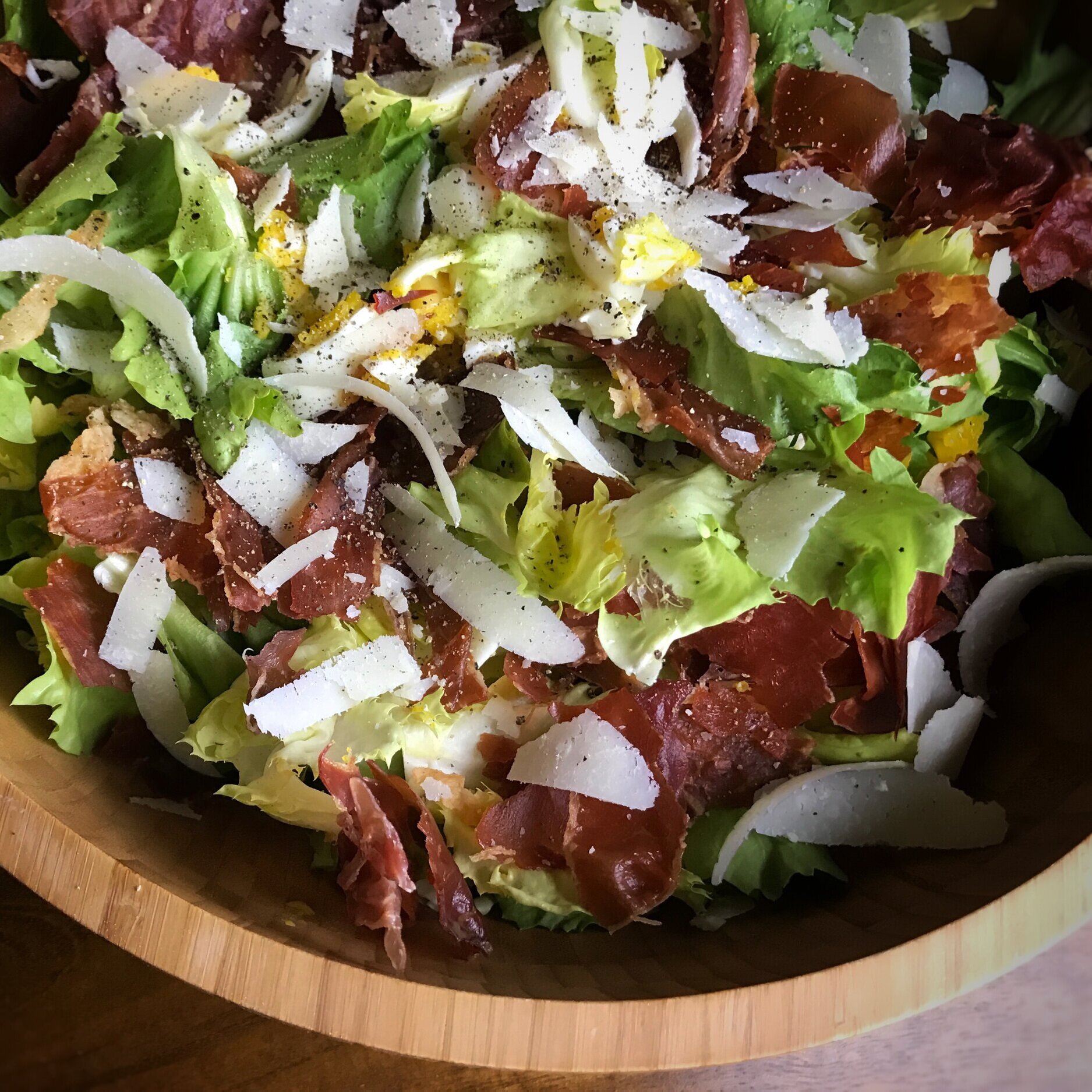 Escarole Salad with Crispy Prosciutto