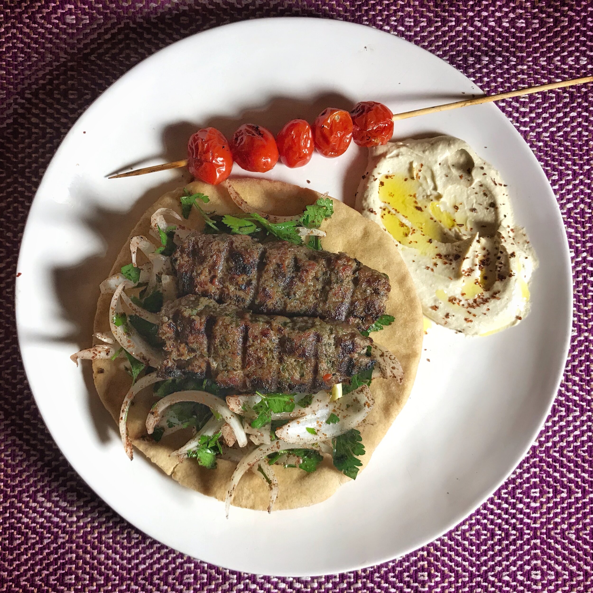 Kafta (Lebanese Lamb Skewers)