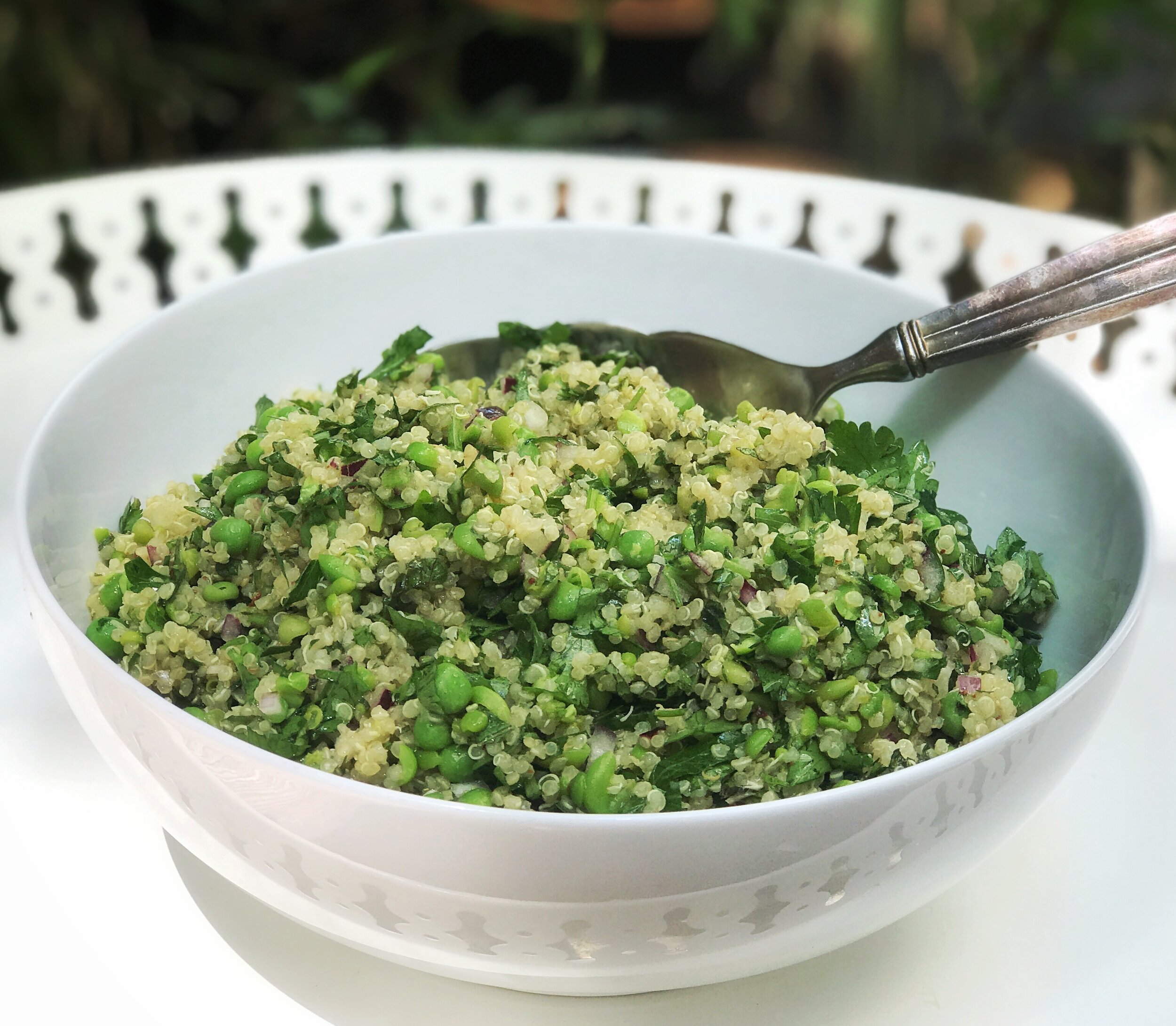 Zahav&amp;#39;s Quinoa, pea and mint tabbouleh — Cooks Without Borders