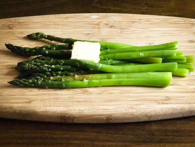 Warm Buttered Asparagus (Vegetarian)