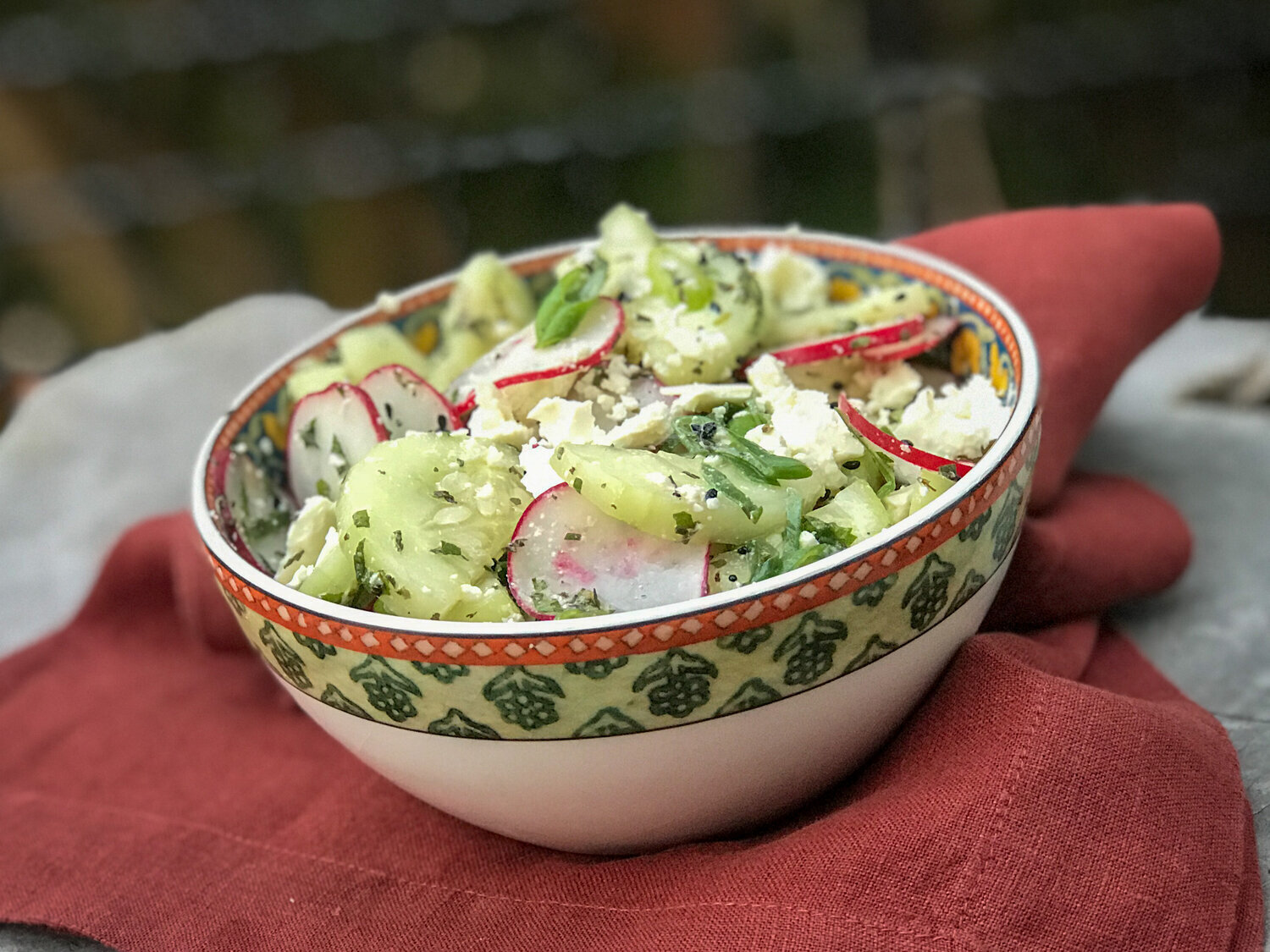 Cucumber, Radish and Feta Salad (Vegetarian)