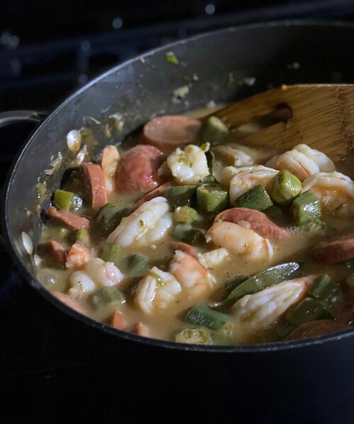 Shrimp, Andouille Sausage and Okra Gumbo