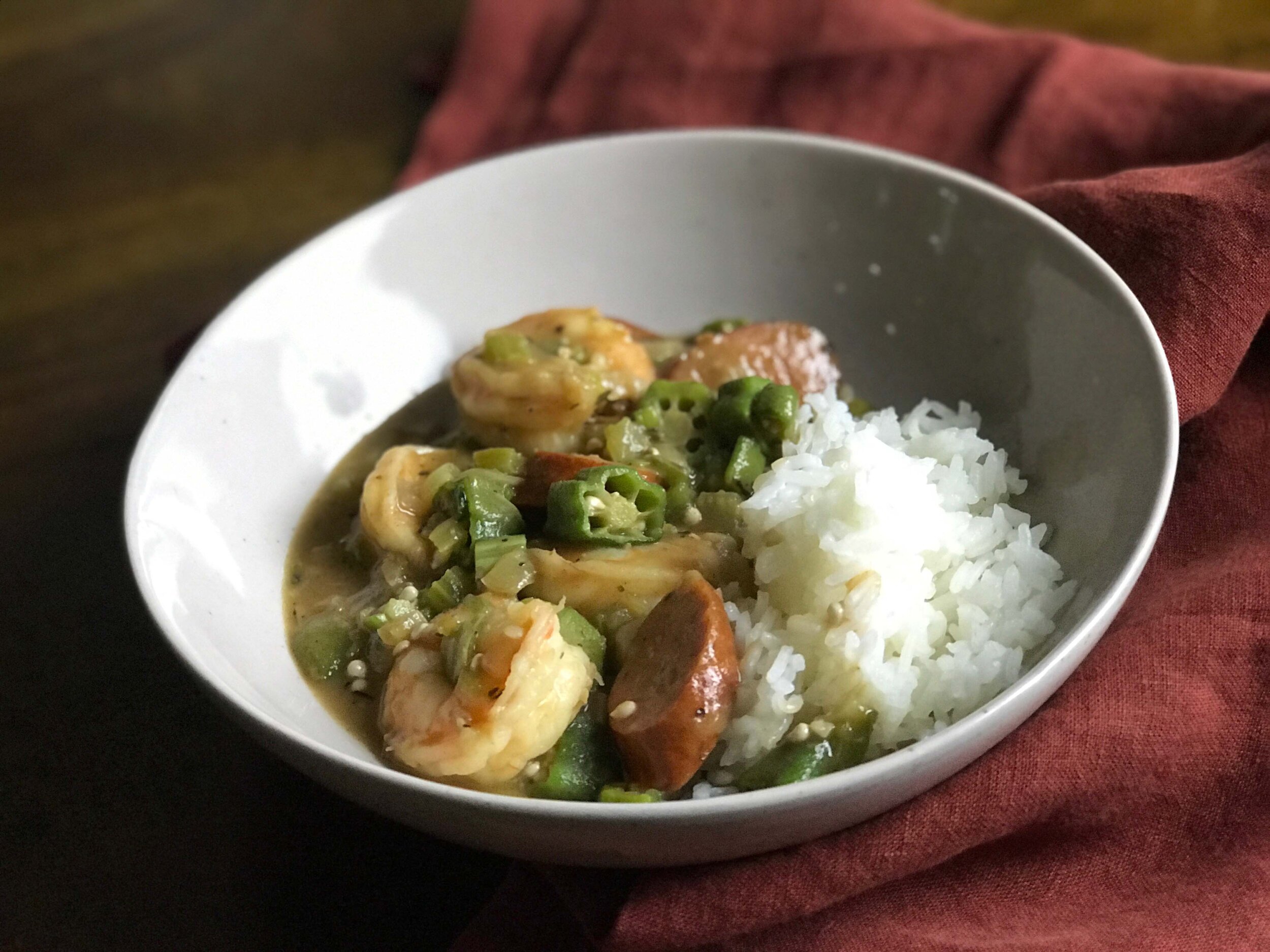 Shrimp, Sausage and Okra Gumbo