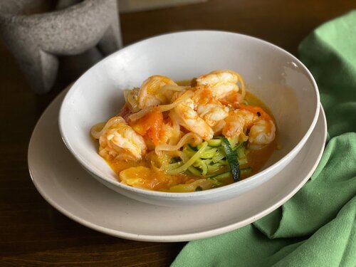 Adán Medrano’s Camarón con Fideos de Calabacita (Shrimp and Squash Noodles)