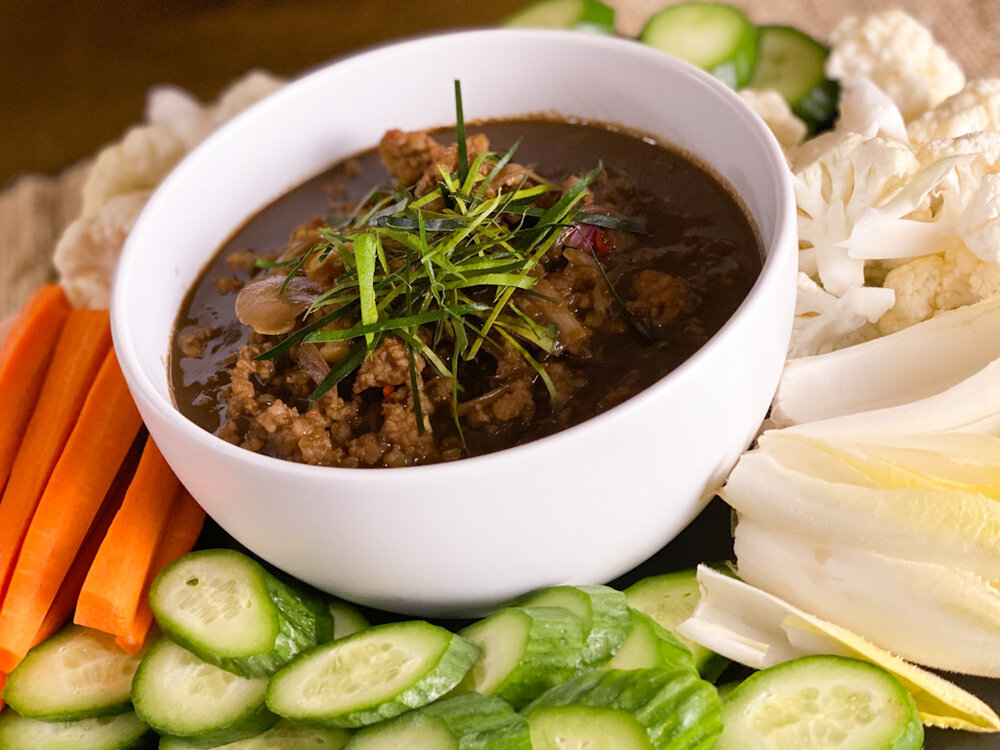 Leela Punyaratabandhu's Shrimp-Coconut Relish (Lon Kung Mu Sap) with Crudités