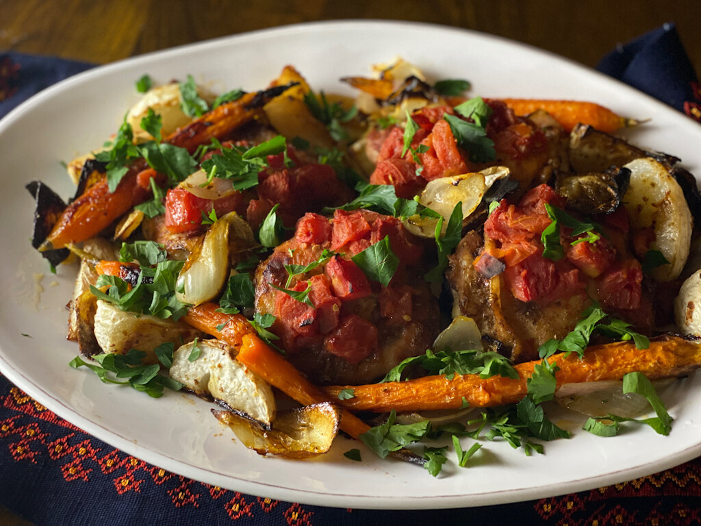 Sheet Pan Chicken with Harissa