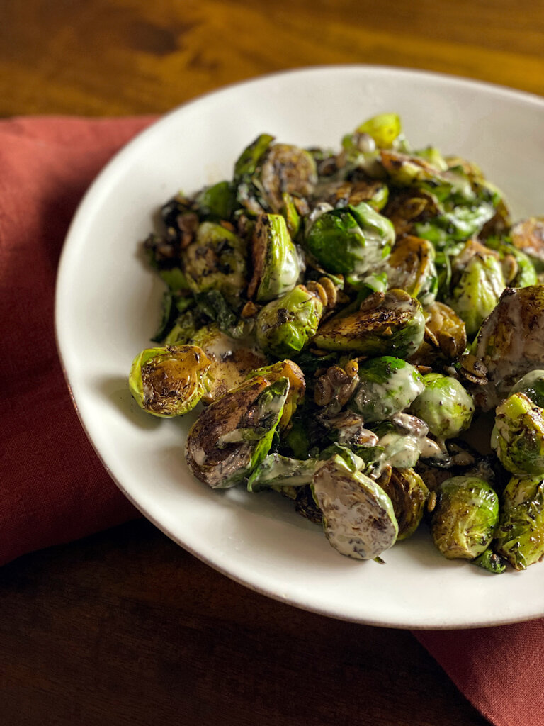 Ottolenghi's Brussels Sprouts with Browned Butter and Black Garlic