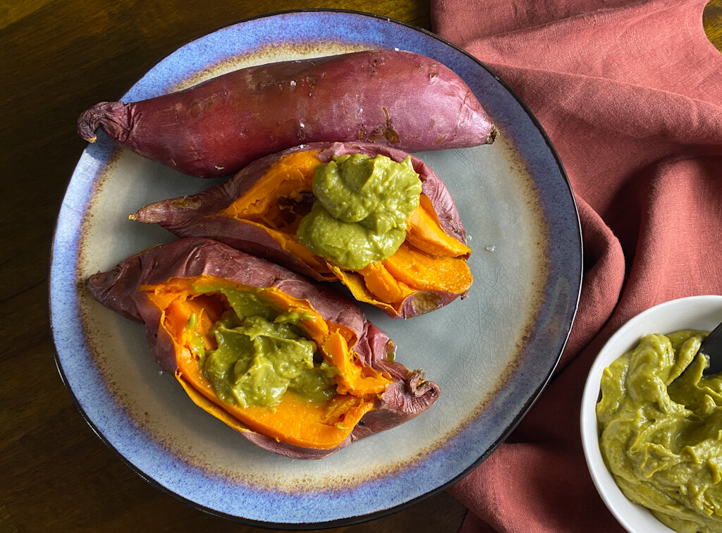 The Rise Sweet Potatoes with Garlic-Fermented Shrimp Butter