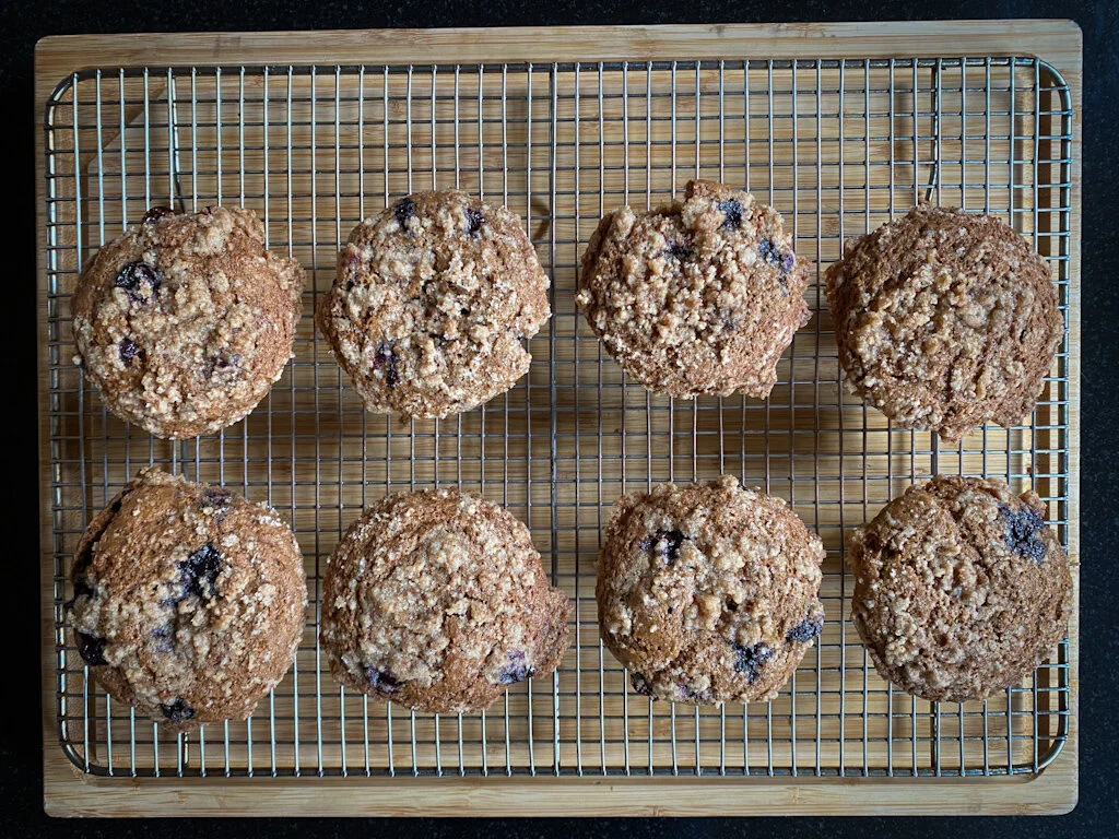 Jullapat Blueberry Muffins on rack.JPG