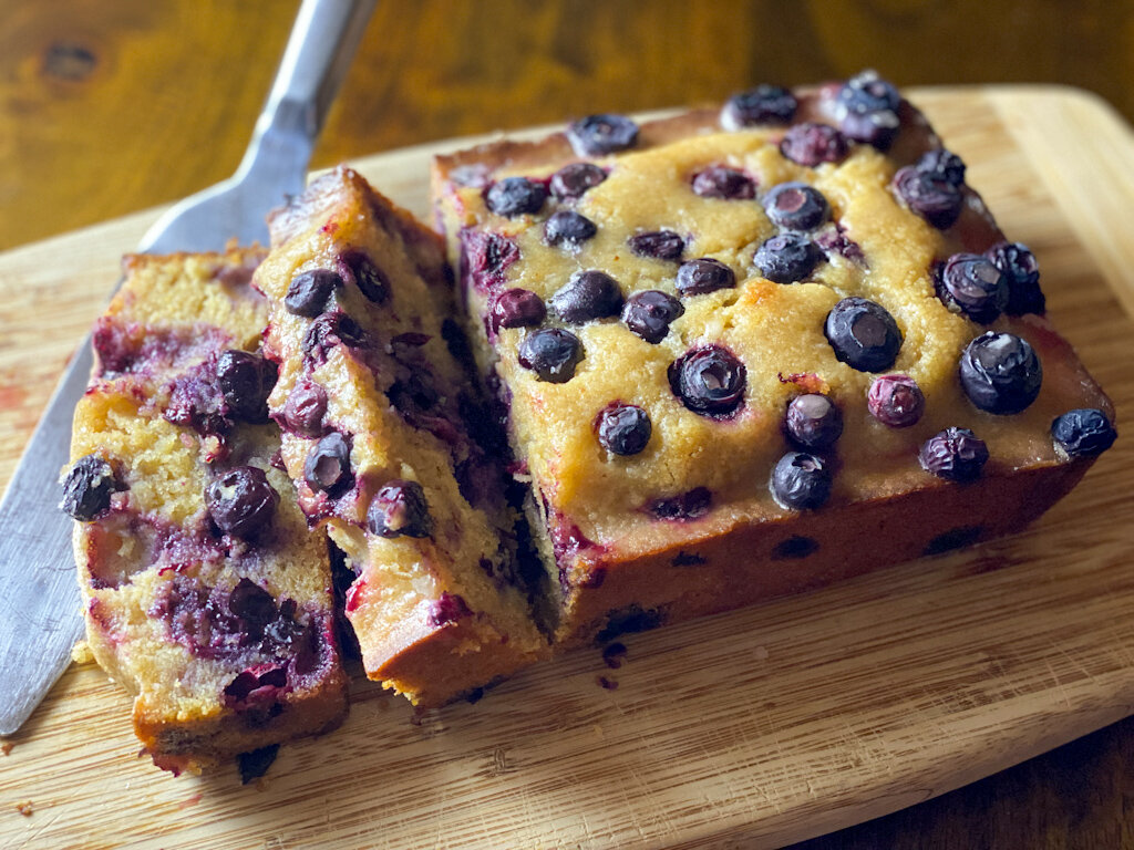 Blueberry-Lemon-Almond Anytime Cake