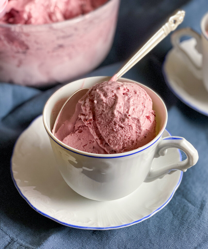 Bing Cherry Ice Cream with Black Pepper and Bay Leaf