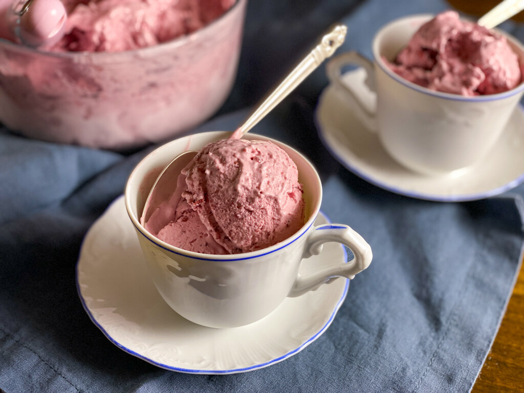 Strawberry Ice Cream - Barefeet in the Kitchen