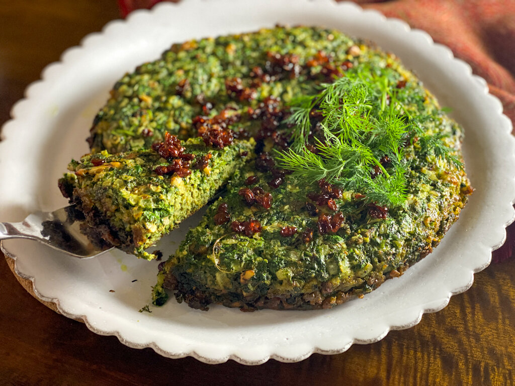 Najmieh's Fresh Herb Kuku (Vegetarian)