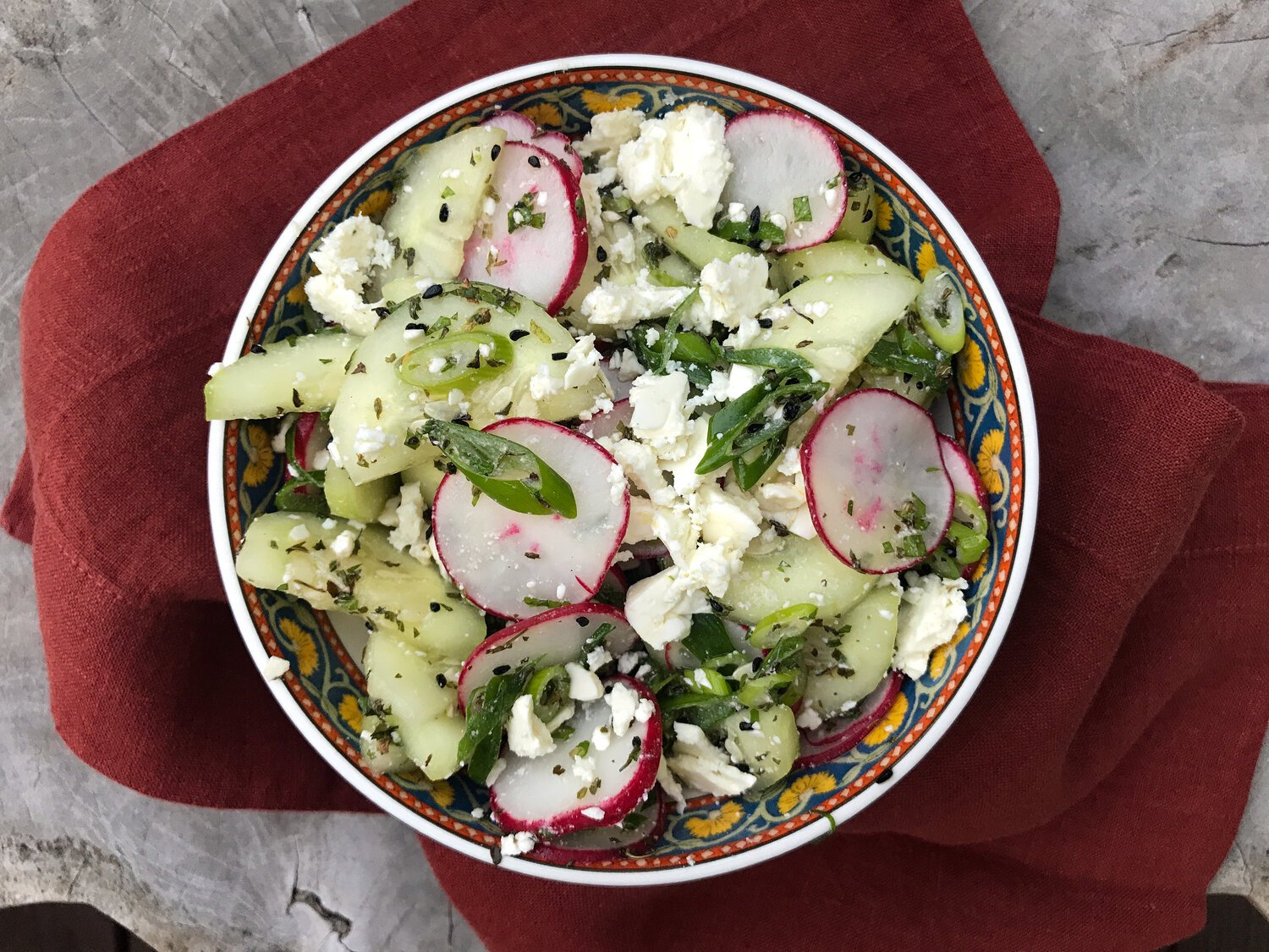 Cucumber, Radish &amp; Feta Salad