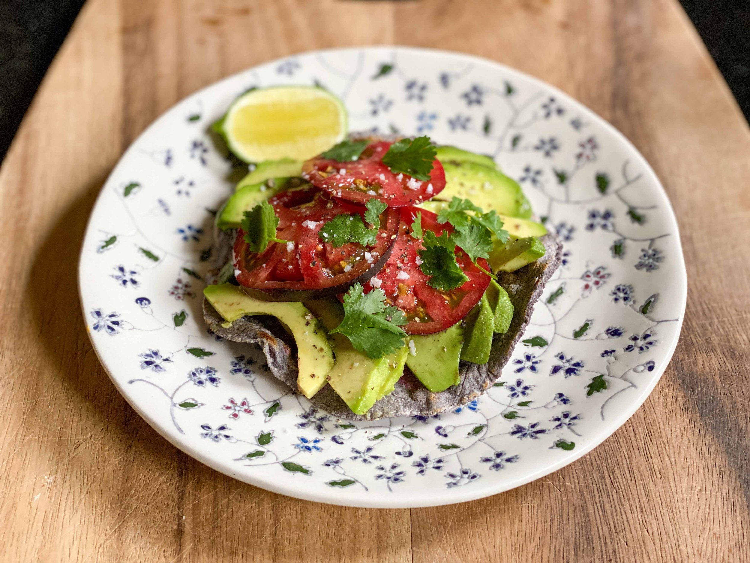 Avocado-Heirloom Tomato Tostada