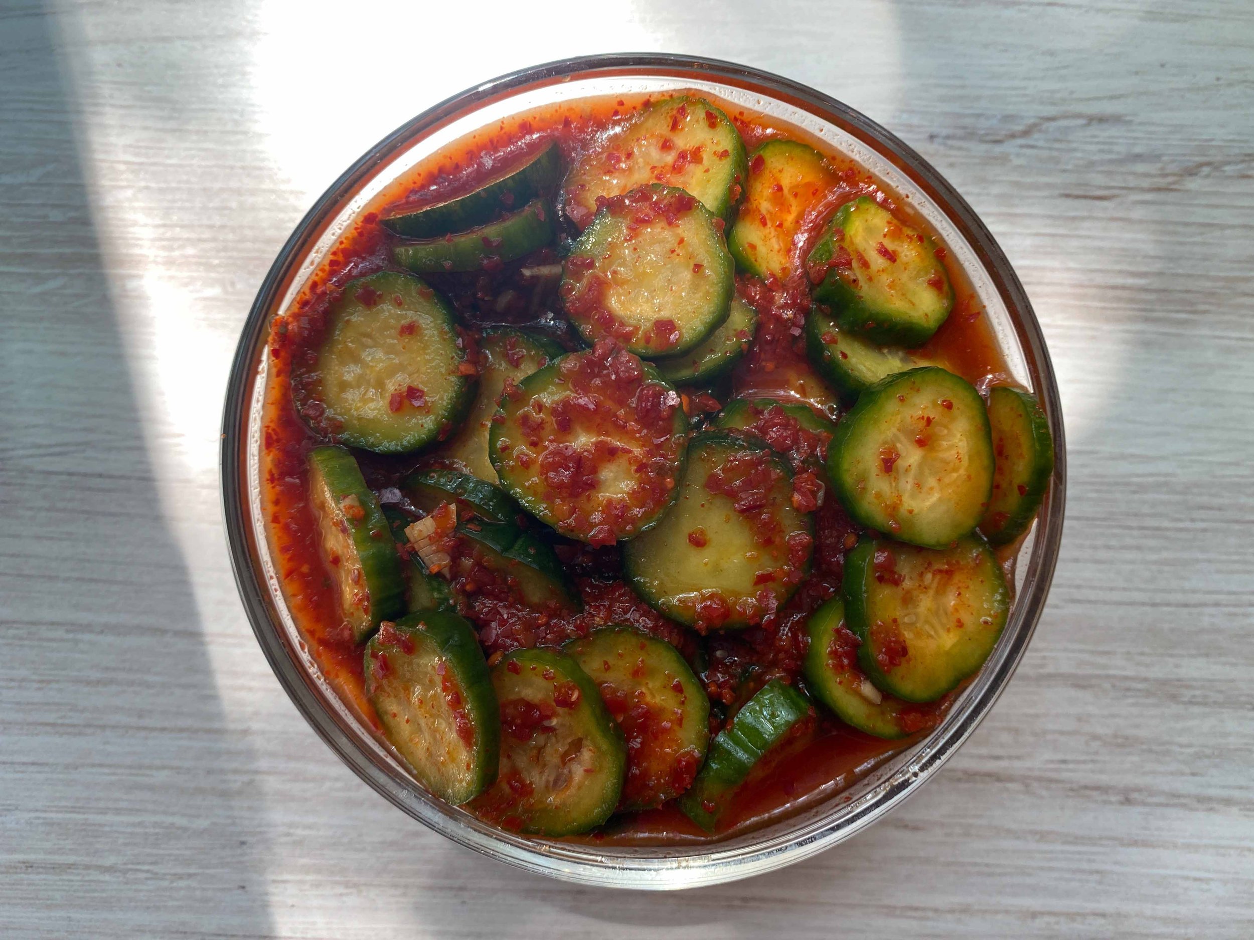 Marinated Spicy Cucumbers (Oee Muchim)