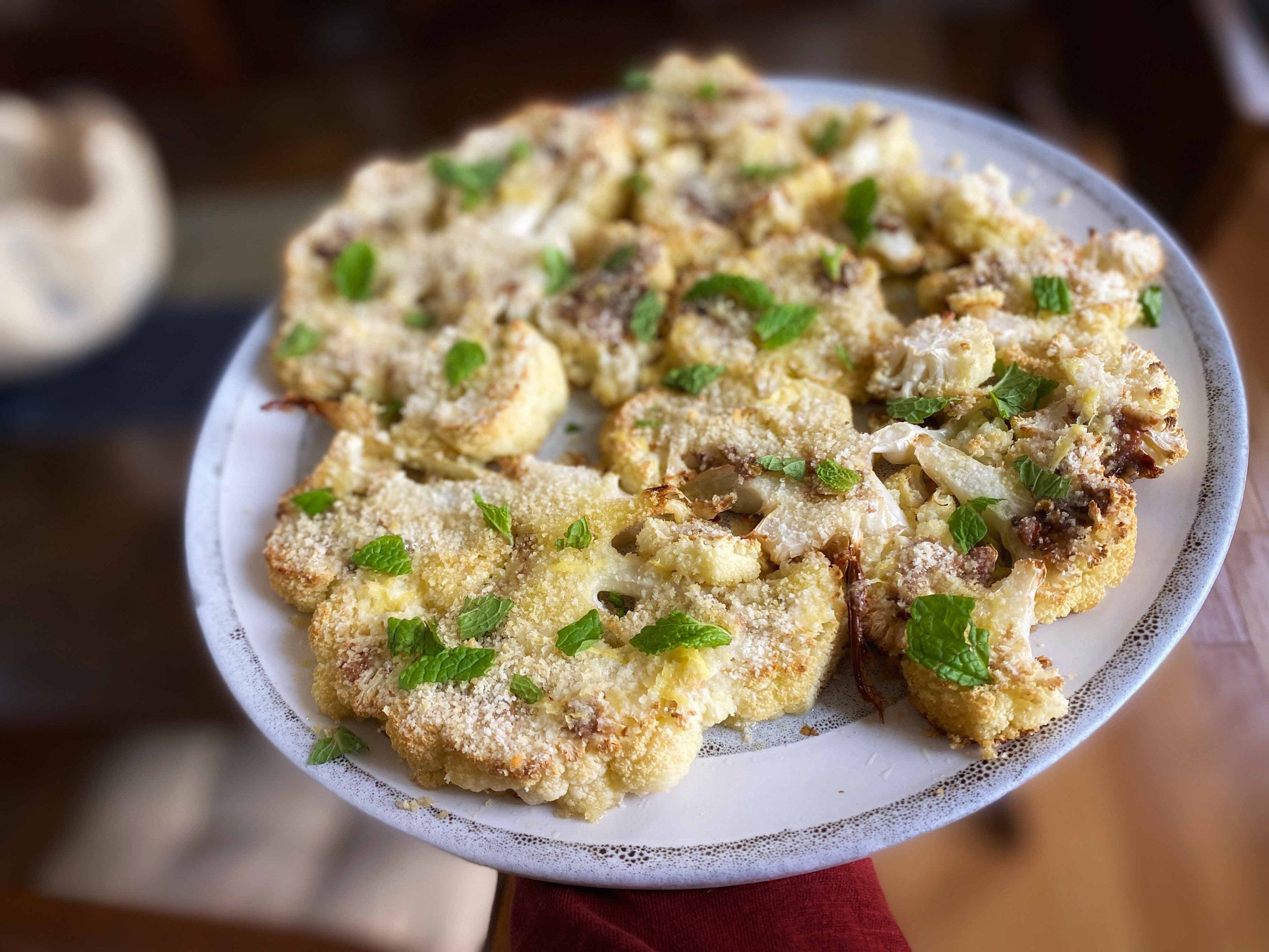 Roasted Cauliflower with Anchovies and Lemon