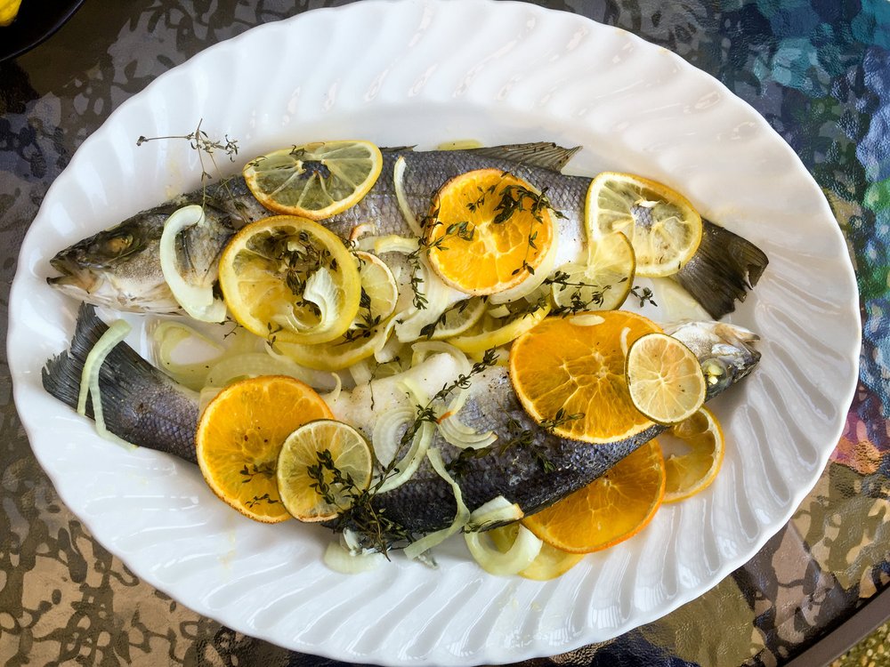Roasted Branzino with Citrus and Thyme