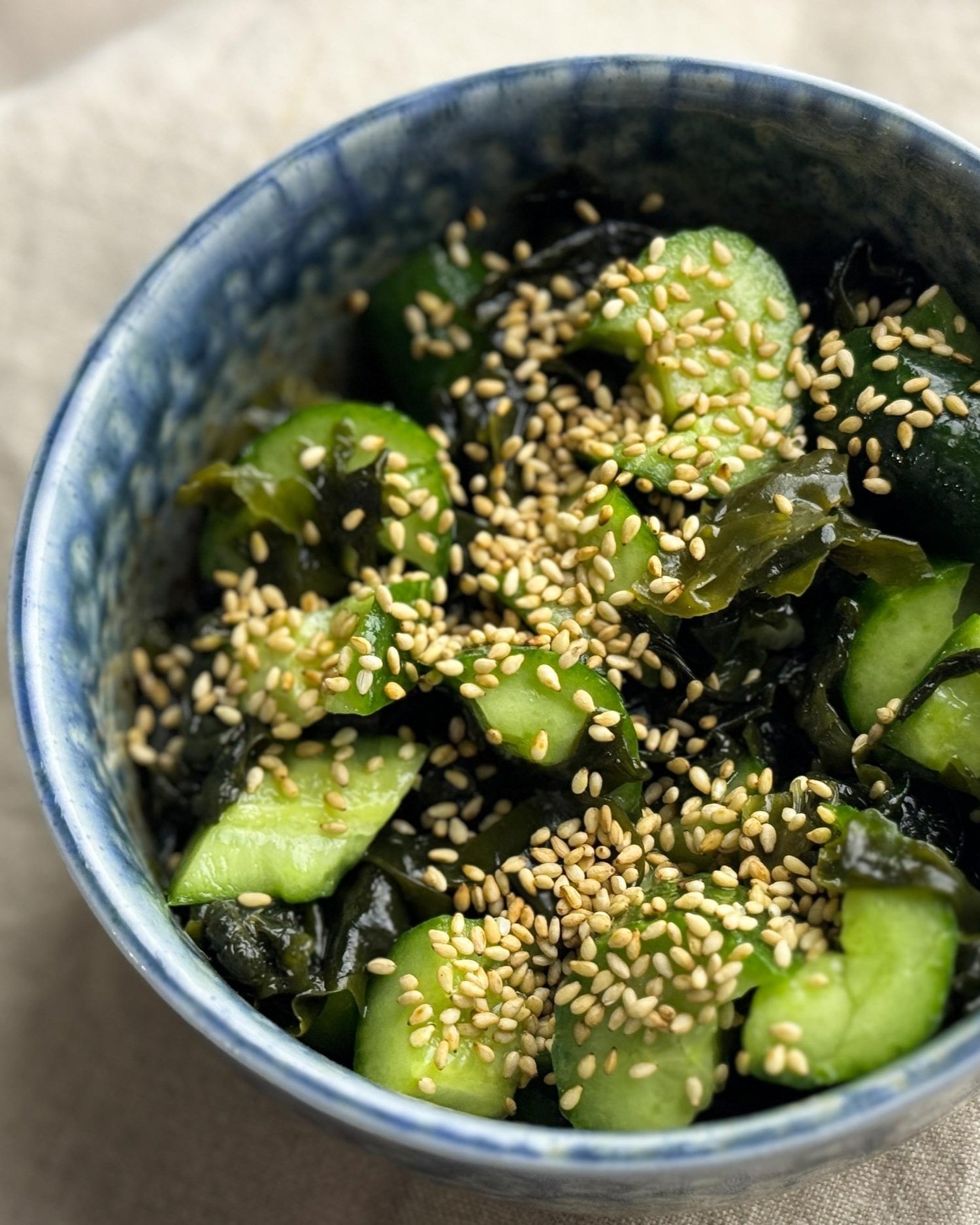 Smashed Cucumber and Wakame Salad