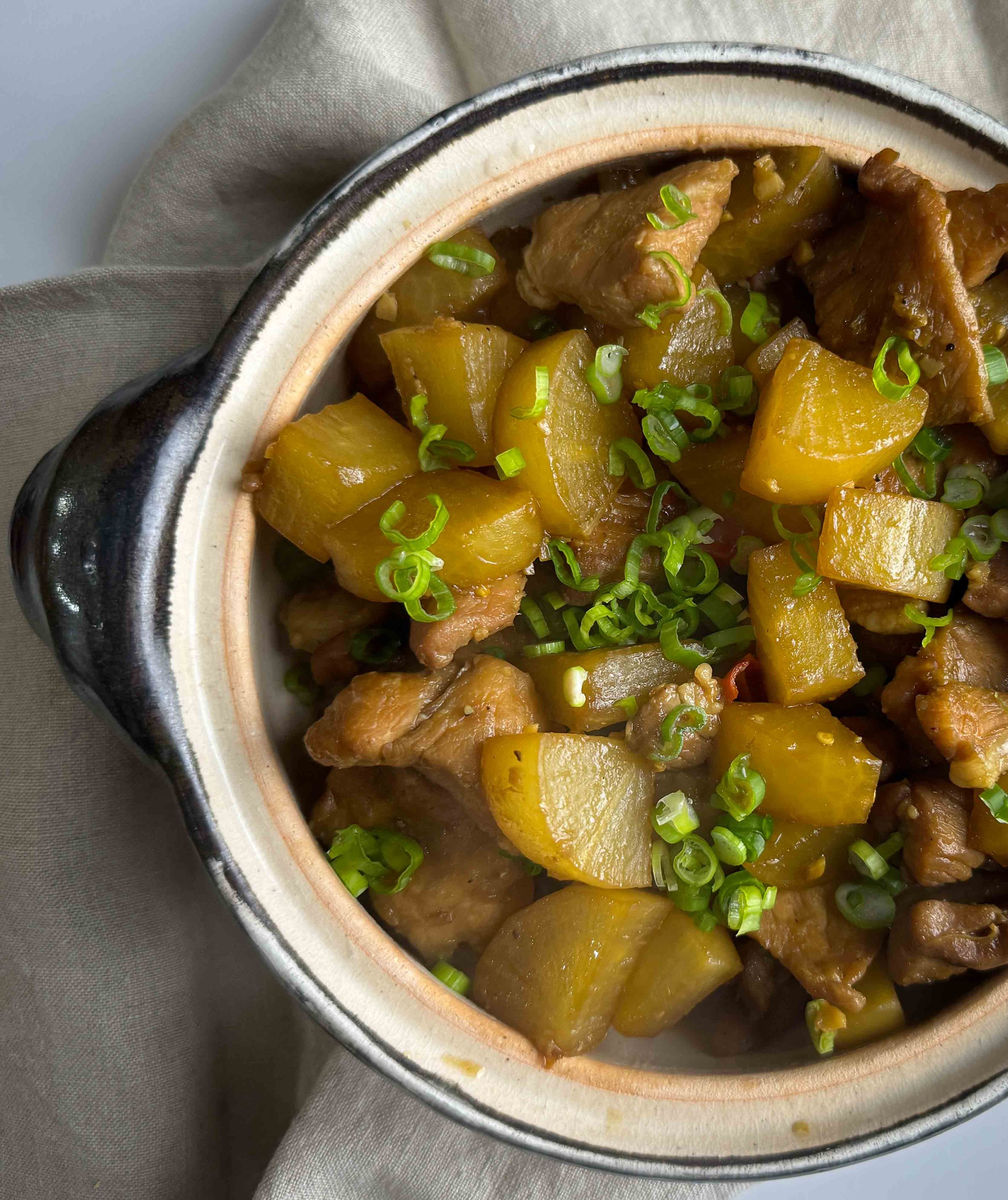 Peppery Caramel Pork and Daikon (Thịt Heo Kho Củ Cải)