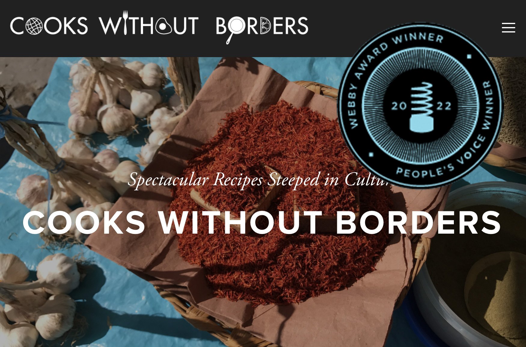 Cooks Without Borders wins a Webby Award, the 'Internet's highest honor'