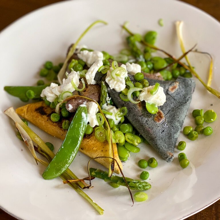 Olivia Lopez's Tetelas with Spring Vegetables