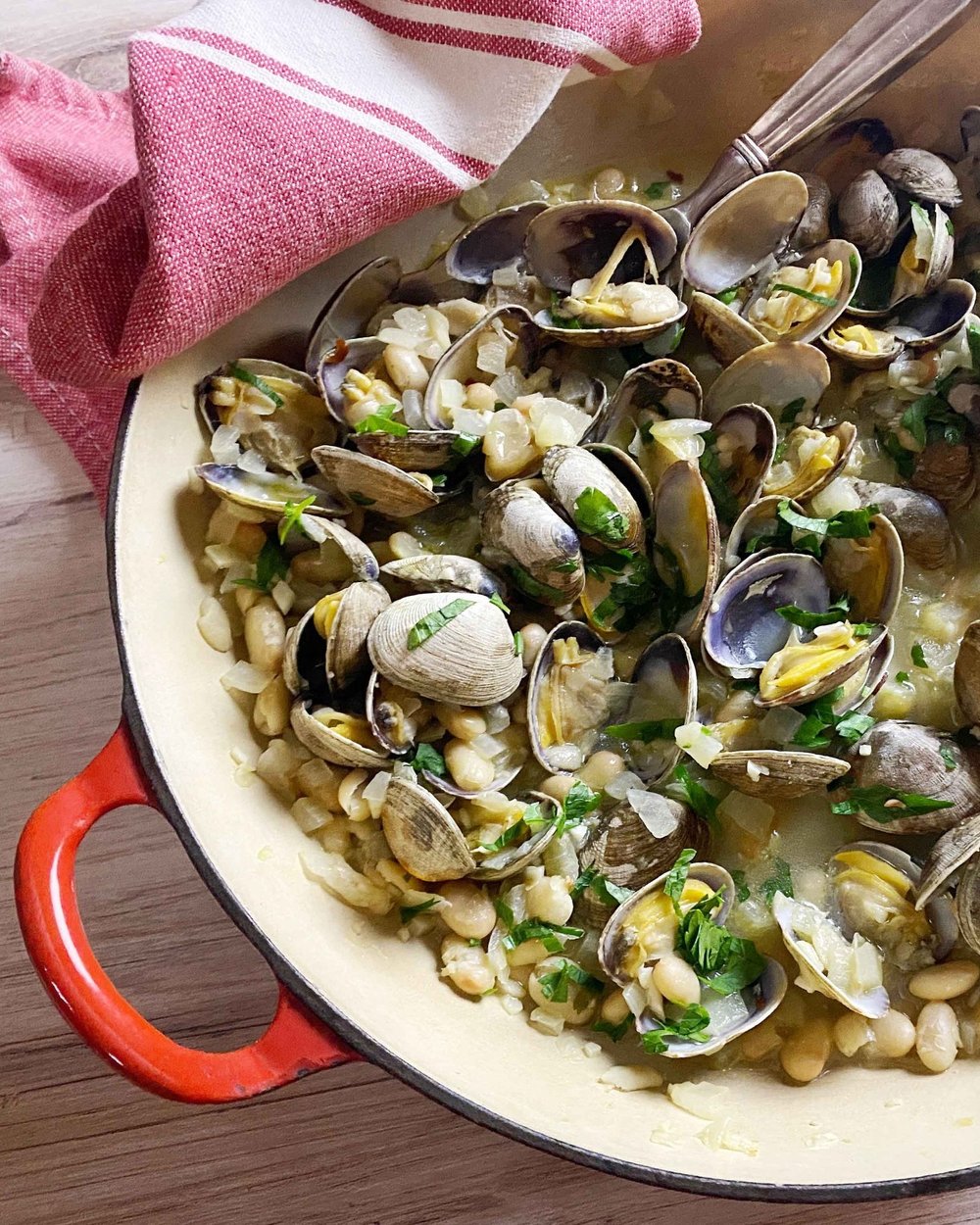 Clams with Navy Beans (Alubias con Almejas)