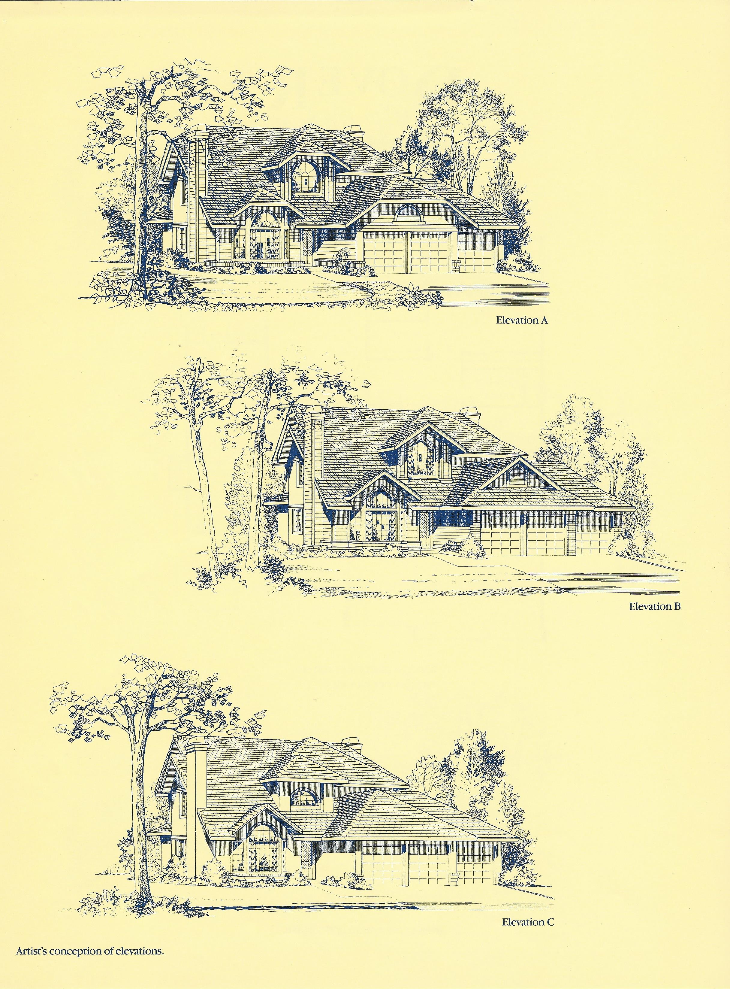 Each floorplan in Stratford Park allowed a choice of 3 different front elevations