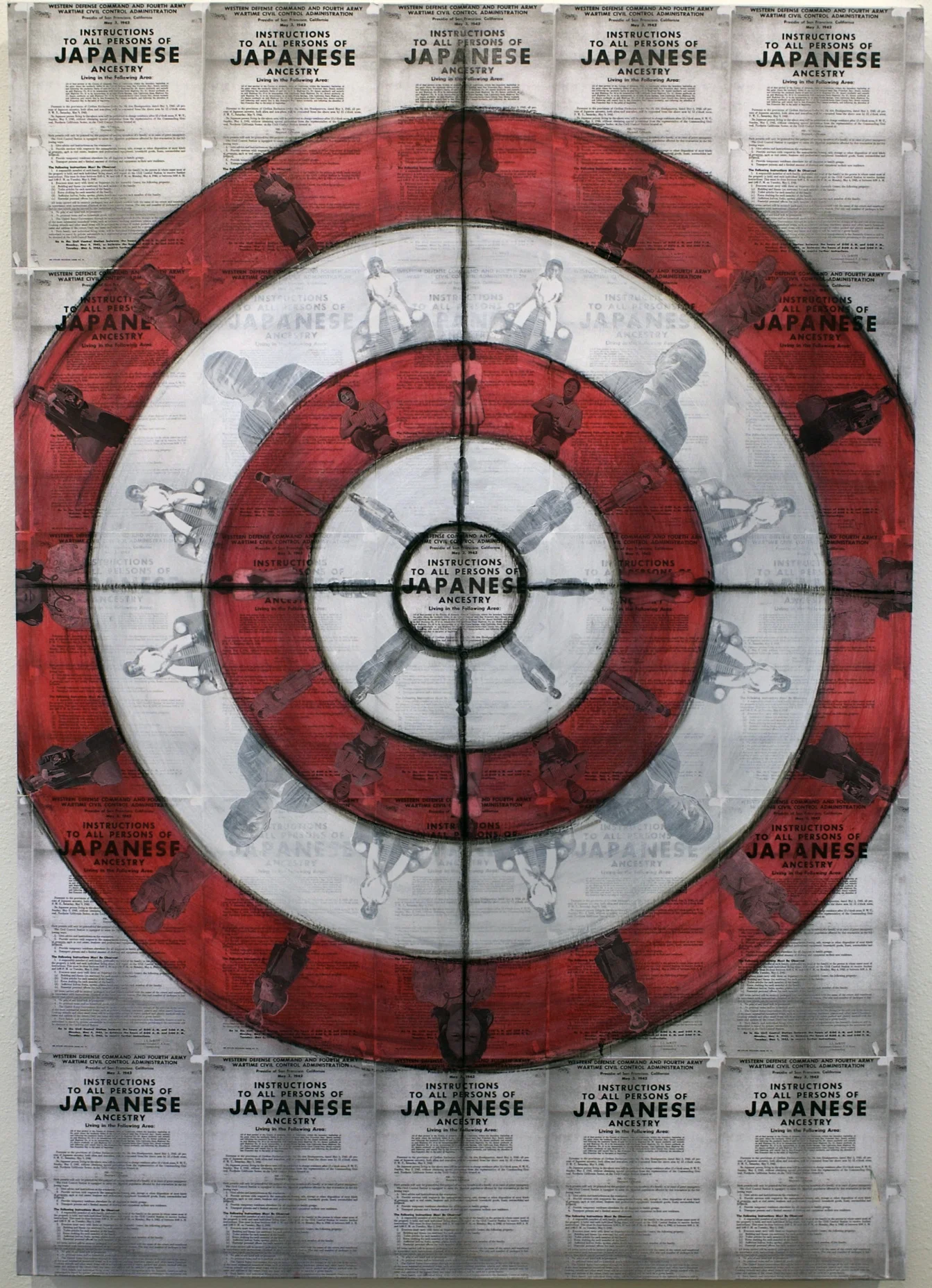 Target Practice, mixed media on canvas, 34 x 48