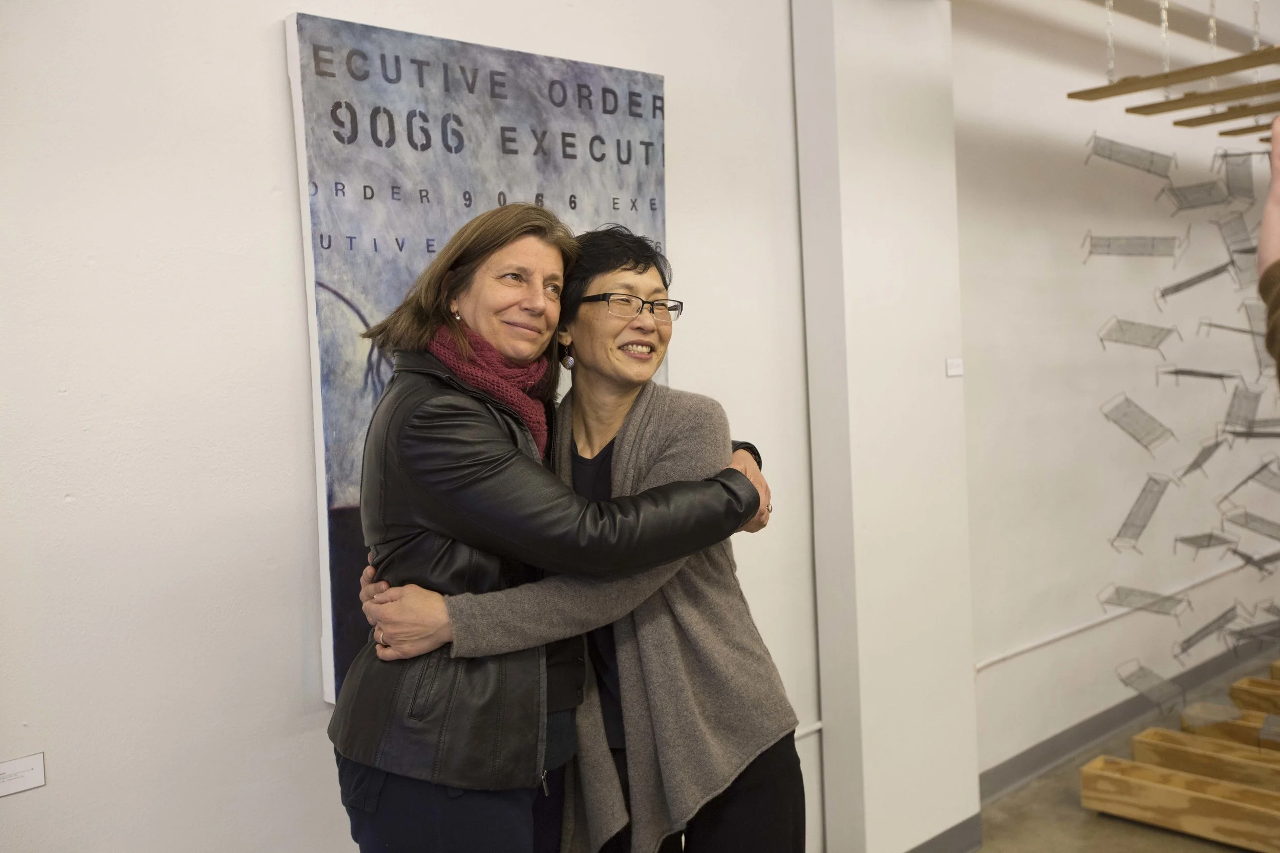 Sue Schroeder, CORE Performance Company, director, and Nancy Chikaraishi, photo by Aaron Scott