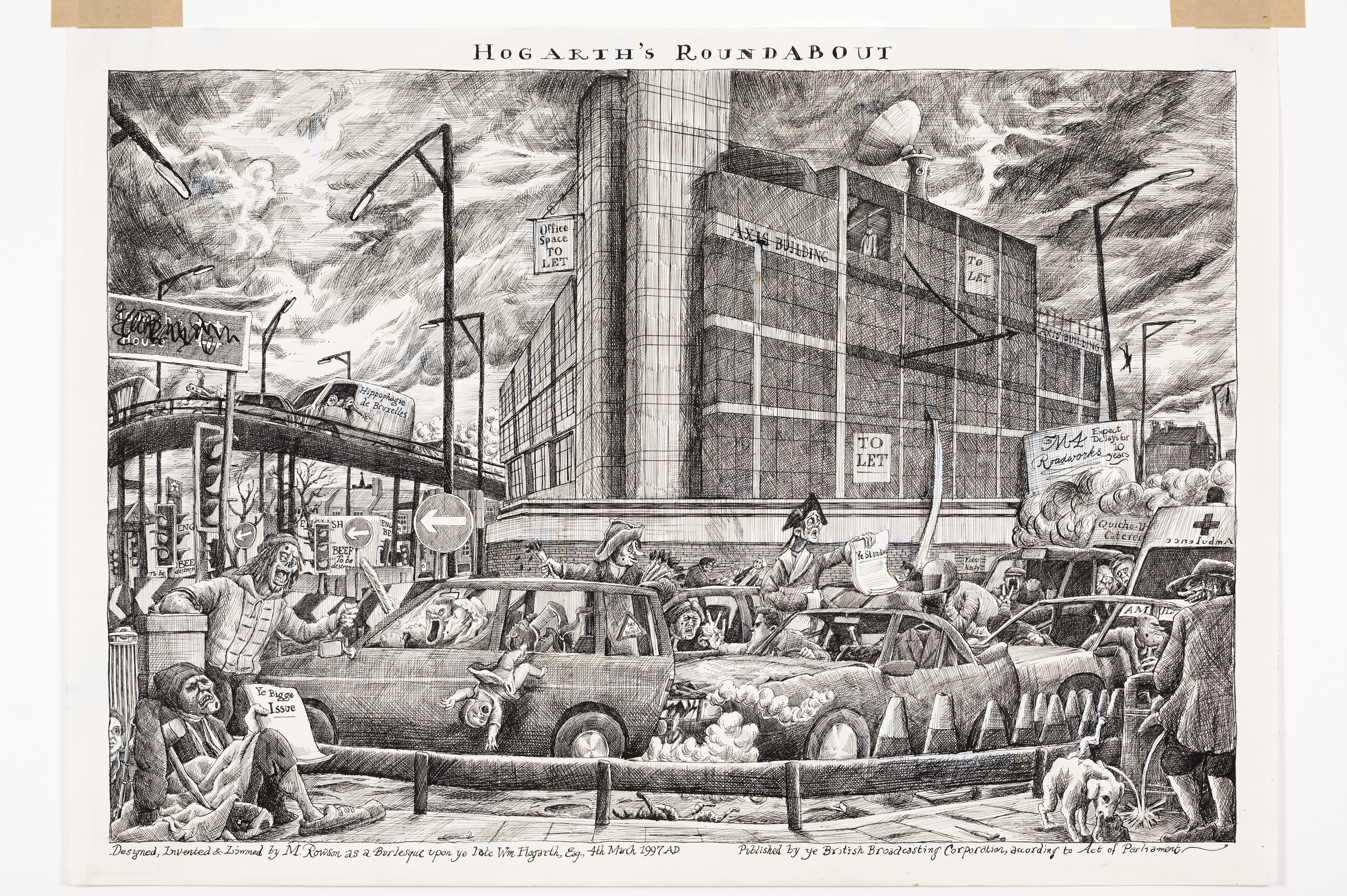 Copy of Artwork by Martin Rowson "Hogarth's Roundabout".