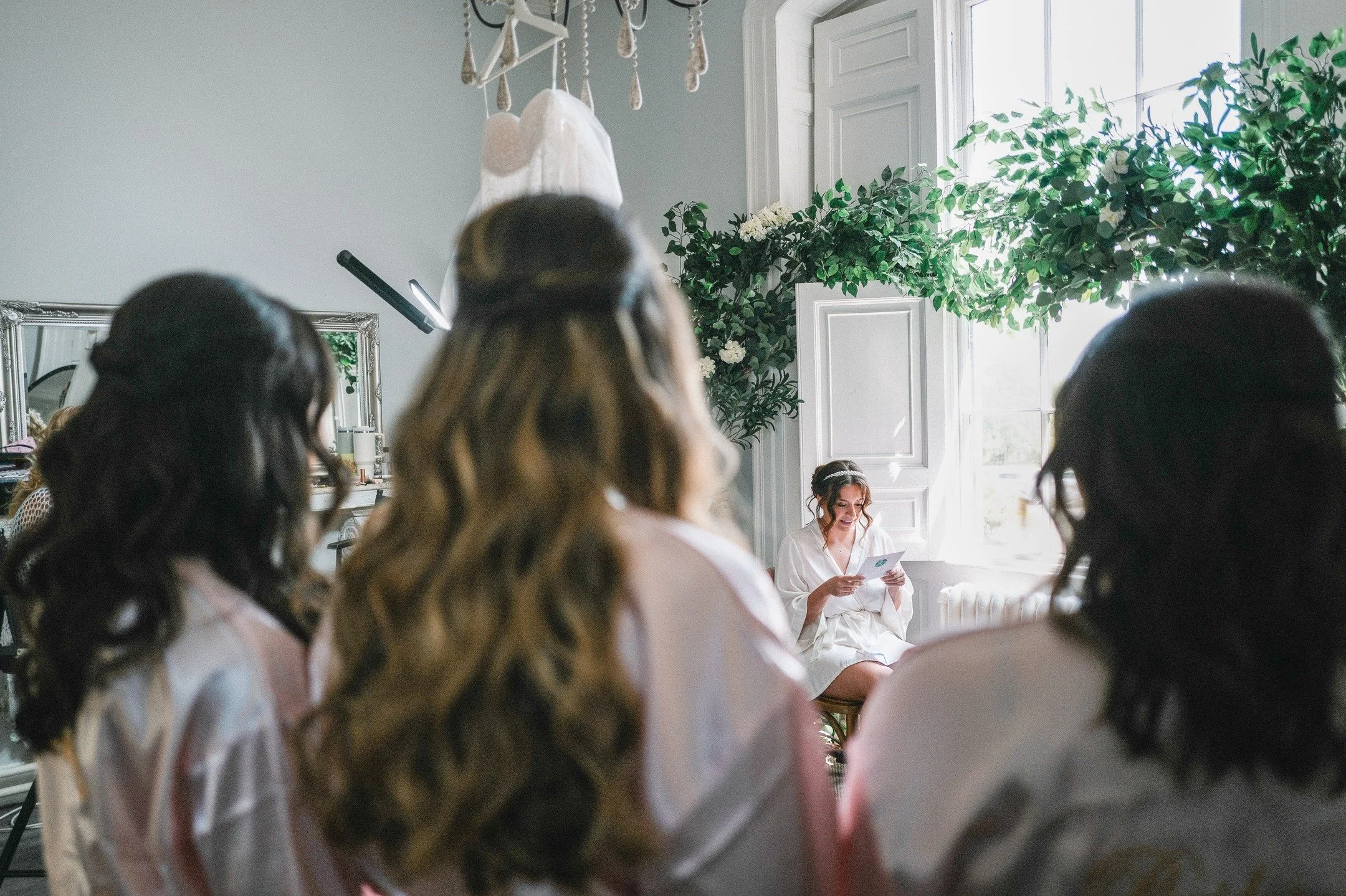 @alicetaylorr___ reading her pre-Wedding card from her Bridesmaids before her Wedding to @blaketaylor97 at @sneaton_castle_weddings.

#durhamweddingphotographer
#newcastleweddingphotographer
#sneatoncastle 
#northeastweddingphotographer
#weddingphoto