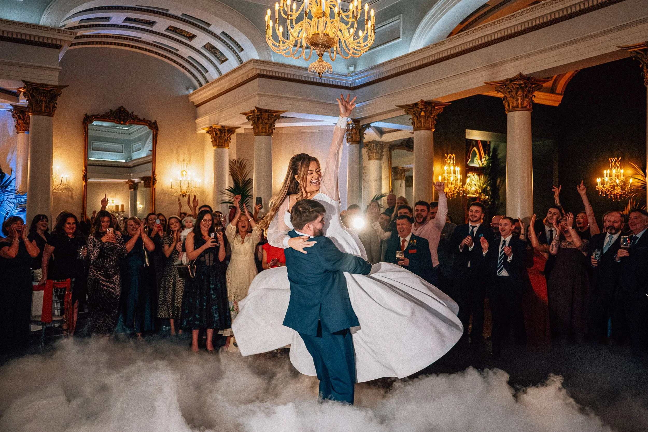 Big smiles already during @charlotte.k.howarth &amp; Alex's first dance at @lartingtonhall.

#durhamweddingphotographer
#newcastleweddingphotographer
#lartingtonhall
#northeastweddingphotographer
#weddingphotography
#darlingtonweddingphotographer
#20