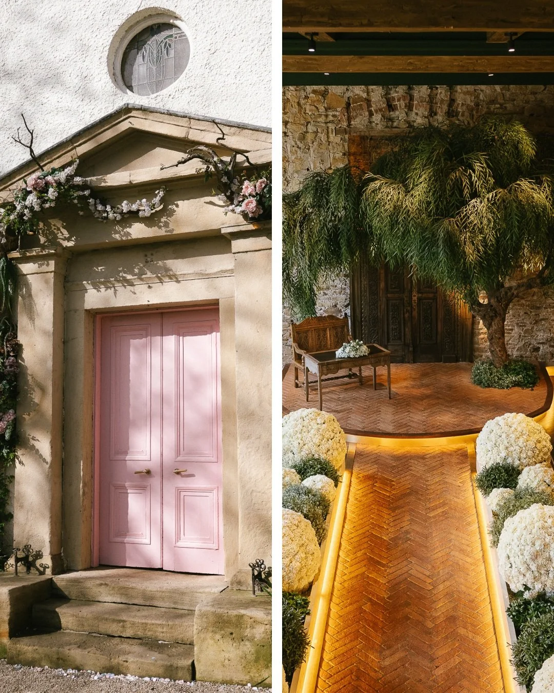 Michelle &amp; Nathaniel at the always amazing @thecroft_hotel near Darlington. 

That iconic pink door. That incredible ceremony space 😍

Getting married? Get in touch!

#durhamweddingphotographer
#newcastleweddingphotographer
#thecrofthotel
#north