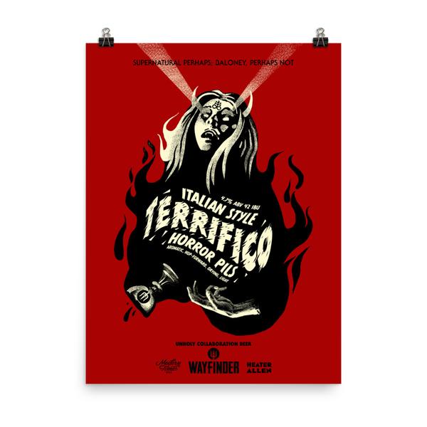 TERRIFICO "Italian Style Horror Pils" Poster